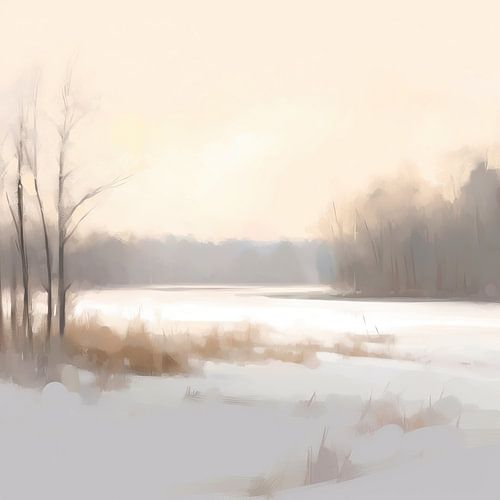 Peinture beige Tranquillité éternelle | Horizon