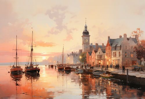 Port de la mer du Nord sur Kees van den Burg