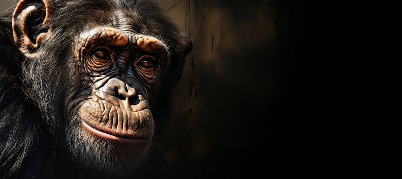 Portrait réaliste de chimpanzé par La collection ARTEO