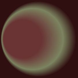 70s retro gradient in moss green and wine red I by Dina Dankers