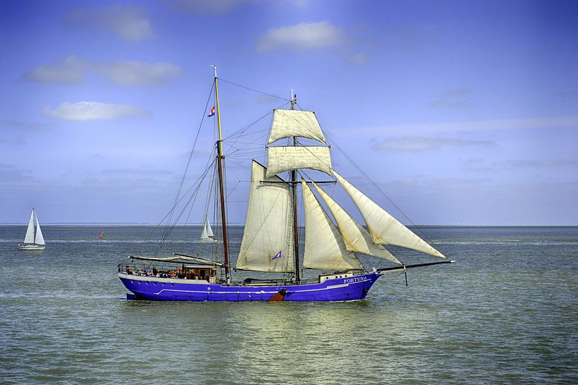 Klipper de Fortuna op de Waddenzee von Sidney Portier