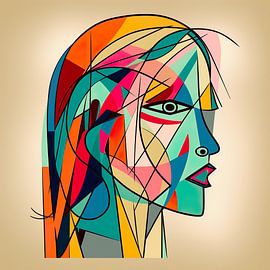 Portrait dans le style de Pablo Picasso