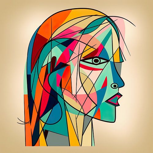 Portret in de stijl van Pablo Picasso