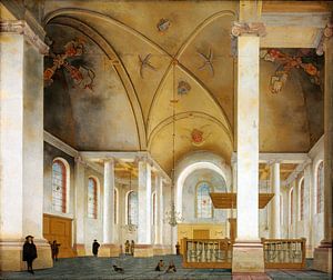 Haarlem, Inneres der neuen Kirche, Pieter Jansz. Saenredam - 1653