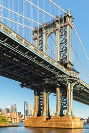 Skyline of Manhattan and Manhattan Bridge, New York, USA by Markus Lange