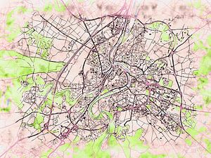 Karte von Poitiers im stil 'Soothing Spring'