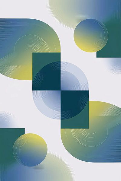 Geometrische abstracte vormen poster van Art & Soul Creations