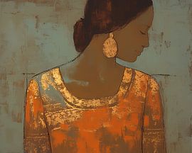 Women's silhouette | Rustic Elegance by Wonderful Art