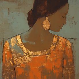 Women's silhouette | Rustic Elegance by Wonderful Art