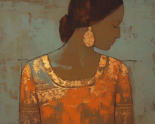 Frauen-Silhouette | Rustikale Eleganz von Wunderbare Kunst