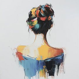 Vrouwen portret abstract van Thea