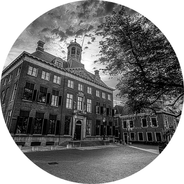 Het Stadhuis van Leeuwarden (zwart-wit foto) van Martijn