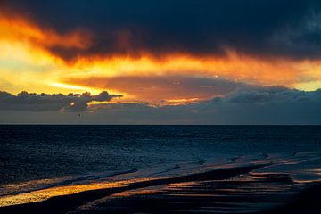 Zonsopkomst aan de Waddenkust