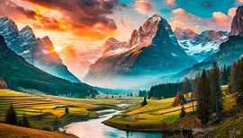 Landscape with mountains
