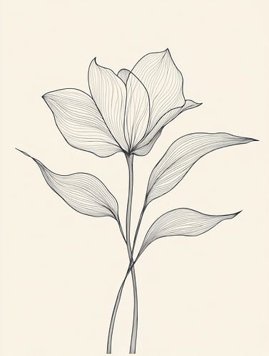 Illustration élégante de fleurs au trait