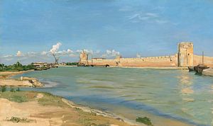 Die westlichen Stadtmauern von Aigues-Mortes, Frédéric Bazille - 1867