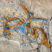 Kust van Asturie  met geologische ruiter 