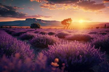 Lavender field in Provence. by AVC Photo Studio