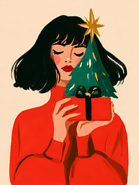 Christmas Gift and Tree Portrait by Mosaic Dialogue
