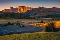 Zonsopkomst op Alpe di Siusi