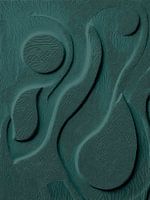 Reliefkunst: Tanz in verblasstem Teal (Flexa-Farbpalette 2025)