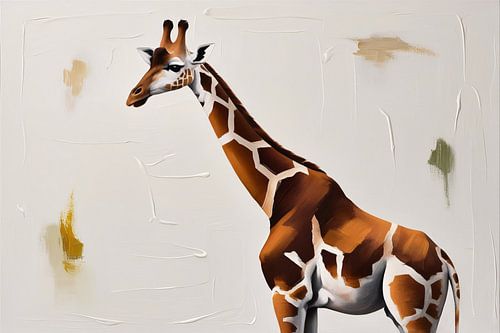 Giraffe kunst in moderne kleuren