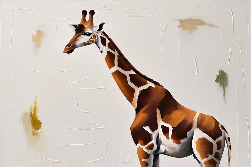 Giraffenkunst in modernen Farben von Art & Soul Creations