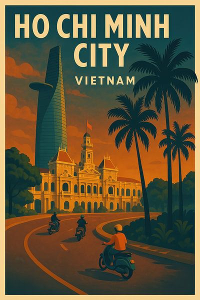 Ho-Chi-Minh-Stadt von Poster Art Shop