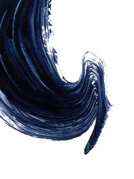 Gewoon Indigo 4 | Minimalistisch Aquarel van Menega Sabidussi