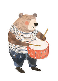 The Bear and His Drum by mathieu jeu