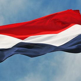 Dutch flag, red white and blue by Blond Beeld