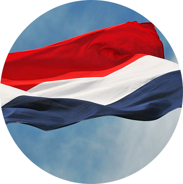 Nederlandse vlag, rood wit en blauw van Blond Beeld