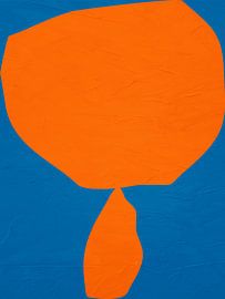 Moderne organische geometrische abstracte kunst in kleuren