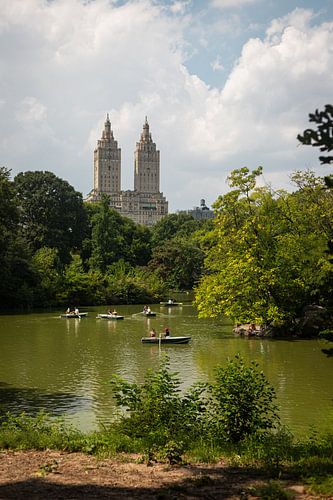 Roeibootjes in The Lake Central Park, New York City