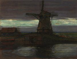 Stammer Mill with Streaked Sky, Piet Mondriaan