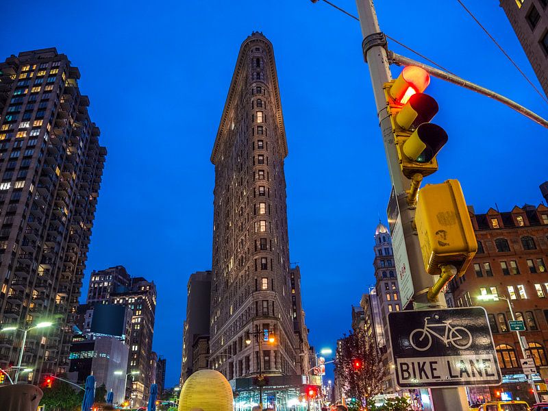 New York, Flat Iron gebouw in het centrum van Ruurd Dankloff