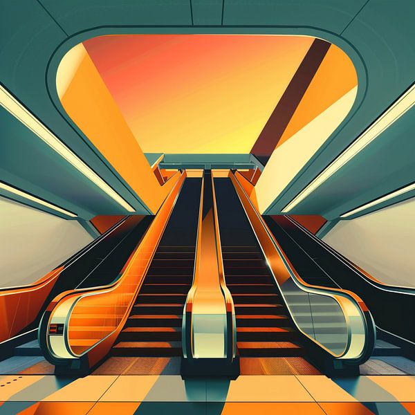 City Métro Couleurs Géométrie Abstrait Dynamique Mouvement par gm_designs