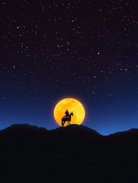 The Rider and the Moon by Taudalpoi 