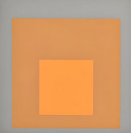 Josef Albers - Hommage an das Quadrat, grau, orange, hohe Auflösung von Vivanne