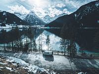 Achensee Oostenrijk kampeerders in de winter