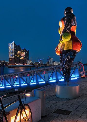 Hamburg - Elbphilharmonie (Elphi) en beeldhouwwerken