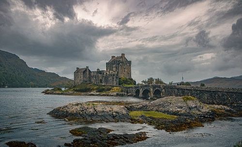 Kasteel Eilean Donan in Schotland. Highlander kasteel in de Hooglanden.