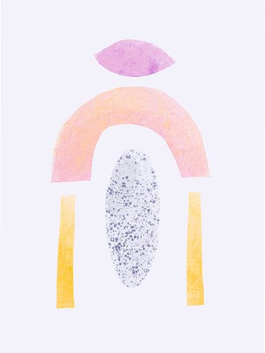 Abstract artwork in lilac