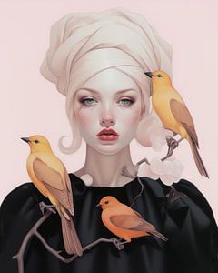 La fille aux oiseaux sur Carla Van Iersel