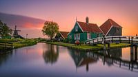 Lever de soleil à Zaanse Schans par Henk Meijer Photography Aperçu