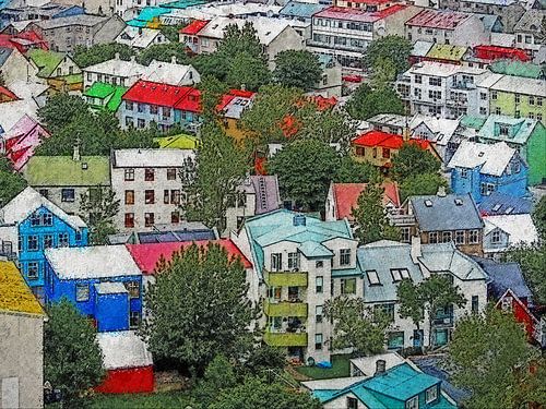 De kleuren van Reykjavik, IJsland