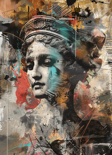 Buste grec en style pop art par Studio Allee