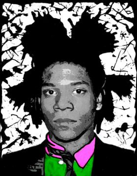 Motif Jean Michel Basquiat - Purpe - Vert Splash sur Felix von Altersheim