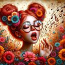 Singing with flowers by Bernhard Karssies thumbnail