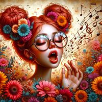 Singing with flowers